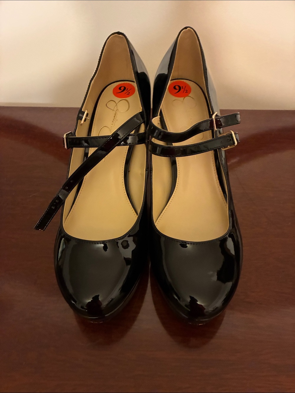 Jessica Simpson Black Patent Mary Jane Heels